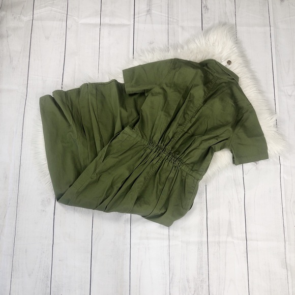 Madewell Wide Leg Green Utility Jumpsuit 6 - Picture 4 of 5